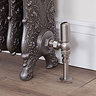 Gosport Traditional Angled Radiator Valves - Satin Nickel  Feature Large Image