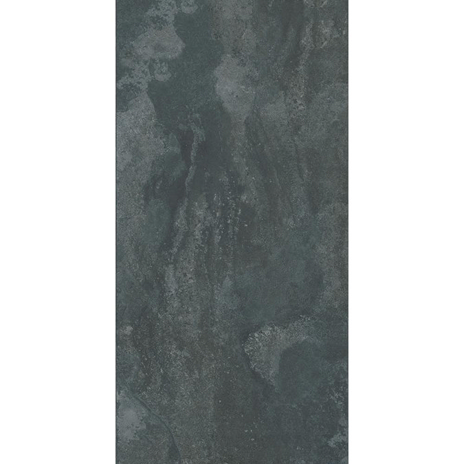 Grado Anthracite Tile (Matt Textured - 600 x 300mm) In Bathroom Large Image
