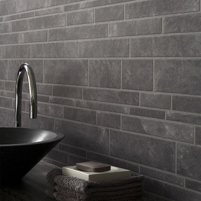 Graham & Brown - Grey Slate Bathroom Wallpaper - 56440 Large Image