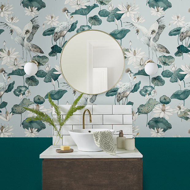 Graham & Brown Teien Sea Green Wallpaper