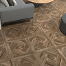 Grandville Dark Oak Parquet Woven Wood Effect Wall & Floor Tiles - 608 x 608mm