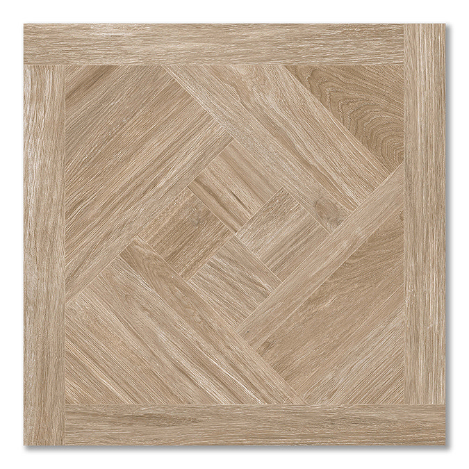 Grandville Light Oak Parquet Woven Wood Effect Wall & Floor Tiles - 608 x 608mm