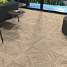Grandville Light Oak Parquet Woven Wood Effect Wall & Floor Tiles - 608 x 608mm