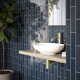Granley Rustic Blue Gloss Wall Tiles 70 x 280mm