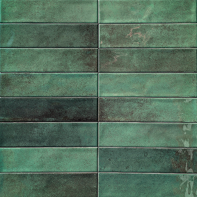 Granley Rustic Green Gloss Wall Tiles 70 x 280mm