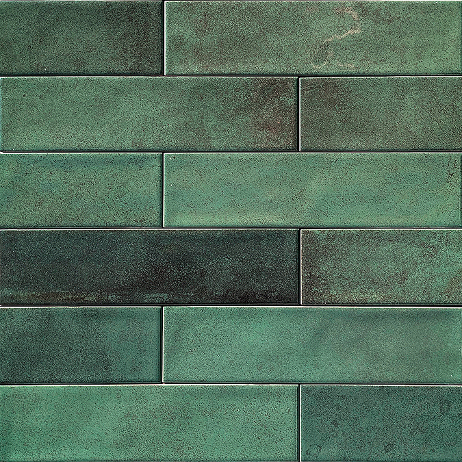 Granley Rustic Green Gloss Wall Tiles 70 x 280mm