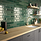 Granley Rustic Green Gloss Wall Tiles 70 x 280mm