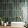 Granley Rustic Green Gloss Wall Tiles 70 x 280mm