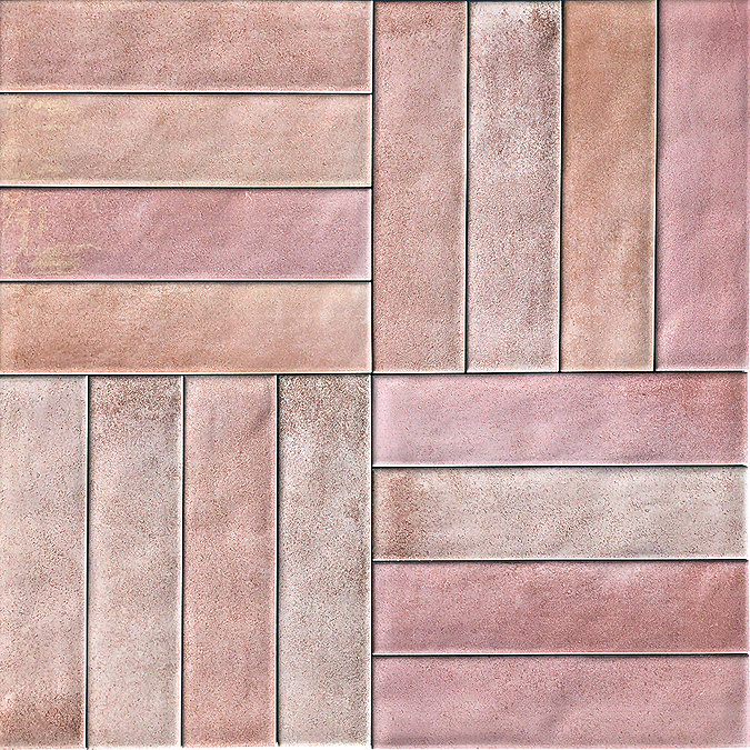 Granley Rustic Pink Gloss Wall Tiles 70 x 280mm