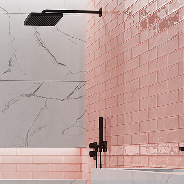 Granley Rustic Pink Gloss Wall Tiles 70 x 280mm