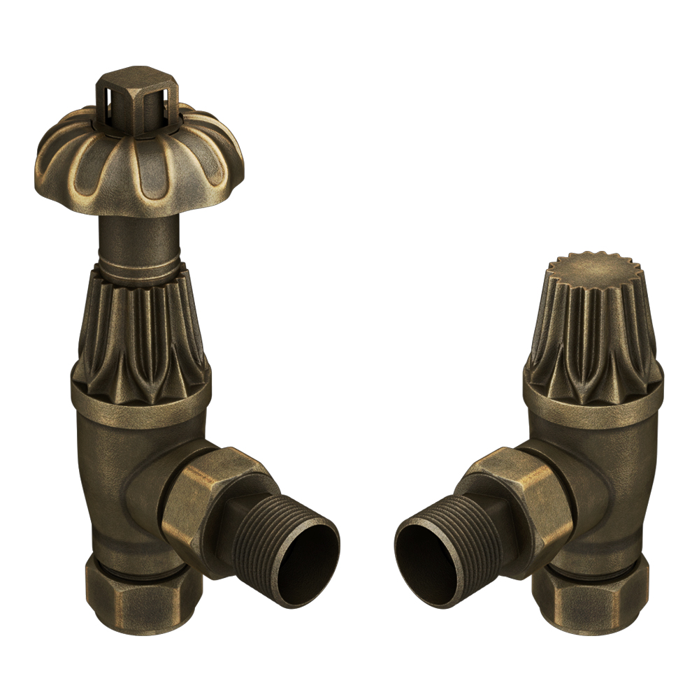 Chatsworth Gothic Traditional Angled Radiator Valves | Victorian ...