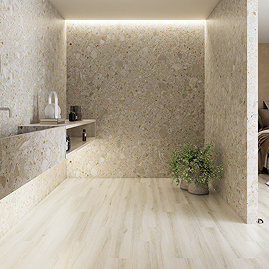 Grantola Beige Terrazzo Effect Tiles