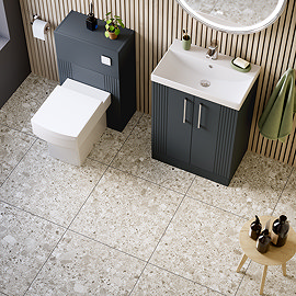 Grantola Beige Terrazzo Effect Tiles - 600 x 600mm