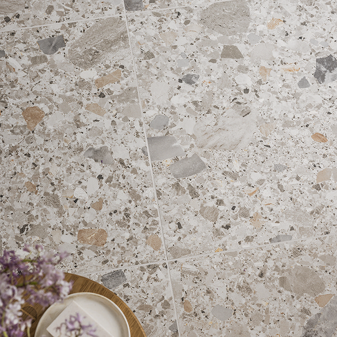 Grantola Mix Terrazzo Effect Tiles - 600 x 600mm