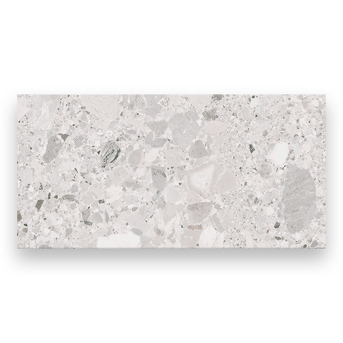 Grantola White Terrazzo Effect Tiles - 300 x 600mm