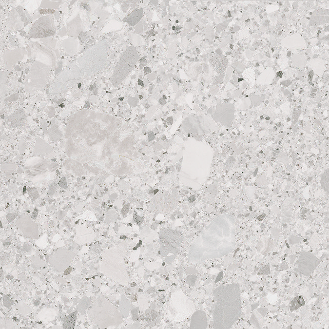 Grantola White Terrazzo Effect Tiles - 600 x 600mm