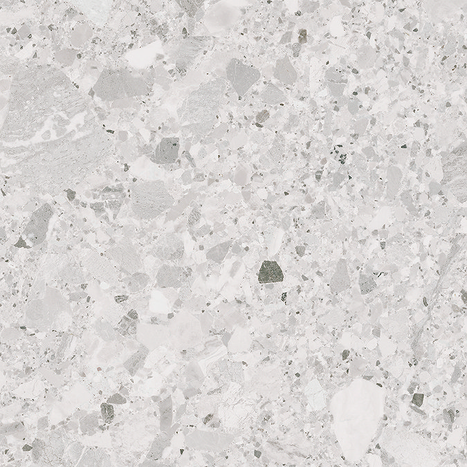 Grantola White Terrazzo Effect Tiles - 600 x 600mm