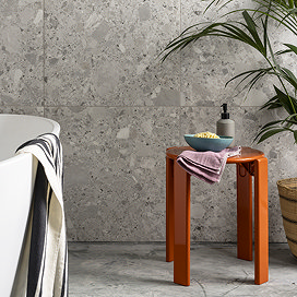 Grantola White Terrazzo Effect Tiles - 600 x 600mm