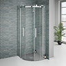 Imperia Graphite Slate Effect Quadrant Shower Tray 800 x 800mm Inc. Waste Standard Large Image