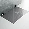 Imperia Graphite Slate Effect Rectangular Shower Tray 1200 x 800mm Inc. Waste Feature Large Image