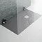 Imperia Graphite Slate Effect Rectangular Shower Tray 1600 x 800mm Inc. Waste Feature Large Image