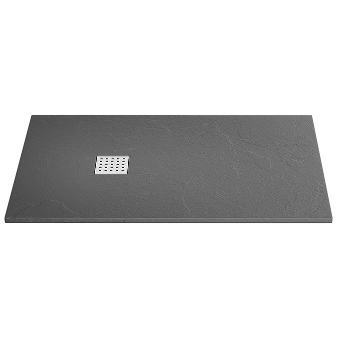 Imperia Graphite Slate Effect Rectangular Shower Tray 1600 x 800mm Inc. Waste Large Image