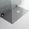 Imperia 1700 x 900mm Graphite Slate Effect Rectangular Shower Tray + Waste  Feature Large Image