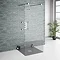 Imperia Graphite Slate Effect Square Shower Tray 800 x 800mm Inc. Waste Feature Large Image