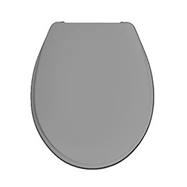Grey Ring Toilet Seat with Lid