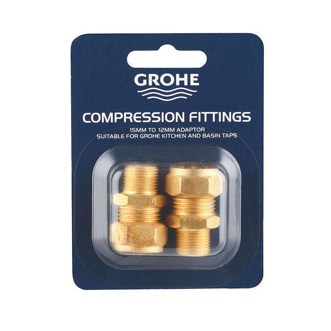 Grohe 15mm x 3/8" Compression Coupling for Basin and Kitchen Mixers - 46914000  Profile Large Image