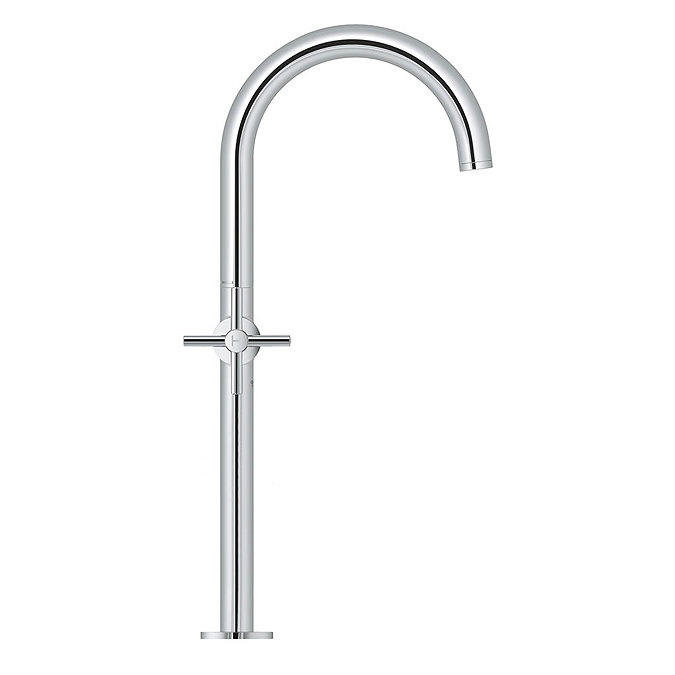Grohe Atrio Crosshead XL-Size Mono Basin Mixer with Click Clack Waste - Chrome - 21044003 Profile Large Image