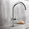 Grohe Atrio L-Size Mono Basin Mixer with Click Clack Waste - Chrome - 21019003 Profile Large Image