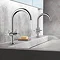 Grohe Atrio Crosshead L-Size Mono Basin Mixer with Click Clack Waste - Chrome - 21019003 Standard Large Image