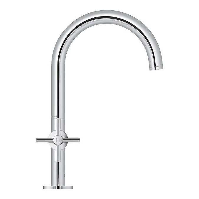 Grohe Atrio Crosshead L-Size Mono Basin Mixer with Click Clack Waste - Chrome - 21019003 In Bathroom Large Image