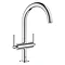Grohe Atrio Lever L-Size Mono Basin Mixer with Click Clack Waste - Chrome - 21022003 Large Image