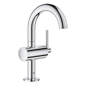 Grohe Atrio Single Lever M-Size Mono Basin Mixer with Click Clack Waste - Chrome - 32043003 Large Im