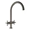 Grohe Atrio Two Handle Kitchen Sink Mixer - Brushed Hard Graphite - 30362AL0 Large Image