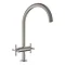 Grohe Atrio Two Handle Kitchen Sink Mixer - SuperSteel - 30362DC0 Large Image