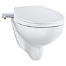 Grohe Bau 2-in-1 Manual Bidet Seat & Rimless Wall Hung Toilet - 39651SH0  Profile Large Image