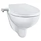 Grohe Bau 2-in-1 Manual Bidet Seat & Rimless Wall Hung Toilet - 39651SH0  Profile Large Image