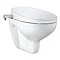 Grohe Bau 2-in-1 Manual Bidet Seat & Rimless Wall Hung Toilet - 39651SH0 Large Image