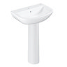 Grohe Bau 4-Piece Bathroom Suite (Basin + Rimless Toilet)  In Bathroom Large Image