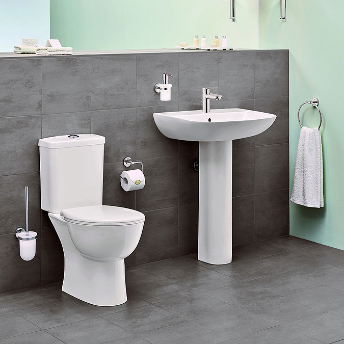 Grohe Bau 4-Piece Bathroom Suite (Basin + Rimless Close Coupled Toilet)  Standard Large Image