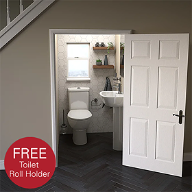 Grohe Bau 4-Piece Bathroom Suite (Basin + Rimless Close Coupled Toilet)