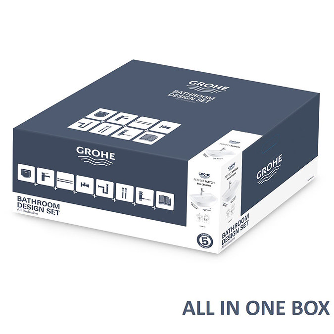 Grohe Bau Ceramic 550mm Complete Basin Package (Tap + waste included) In Bathroom Large Image
