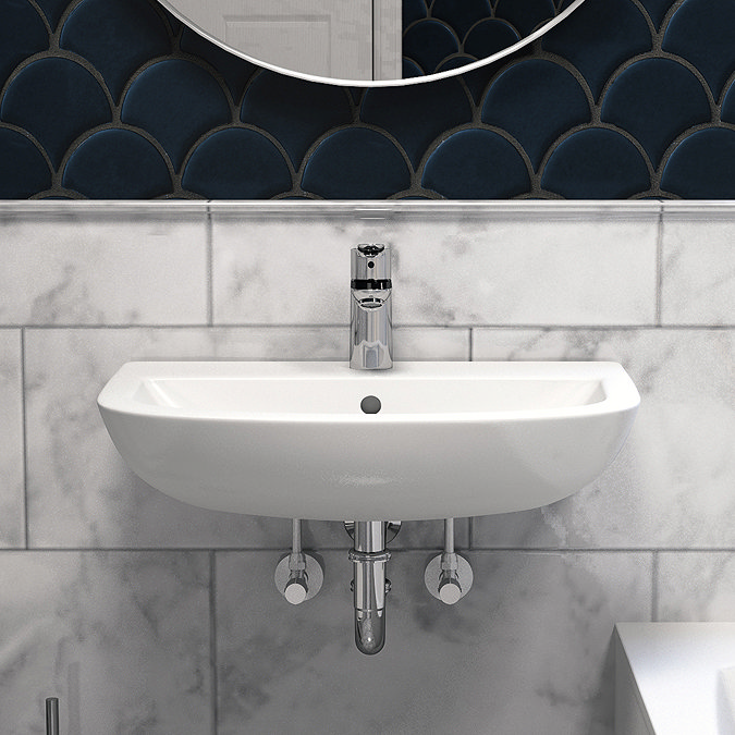 Grohe Bau Ceramic 600mm Complete Basin Package (Tap + waste included)  additional Large Image