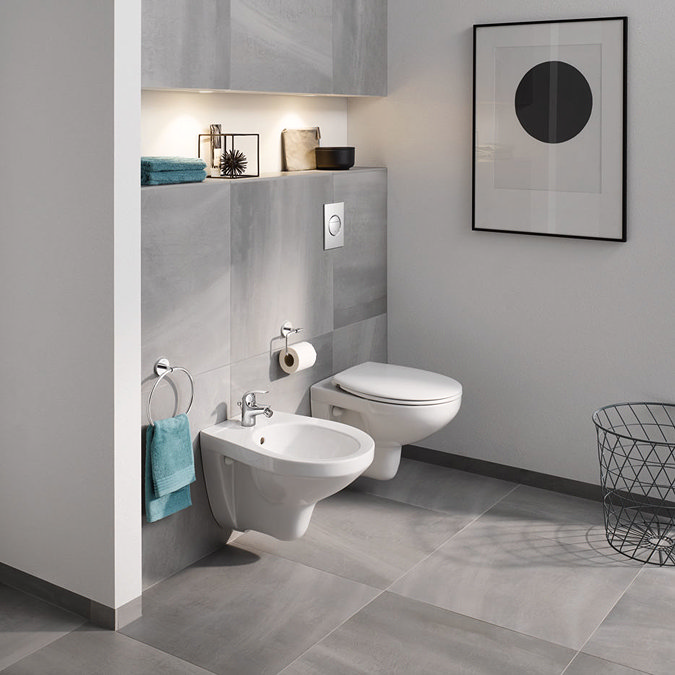 Grohe Bau Wall Hung Bidet Package (Tap Included)  In Bathroom Large Image