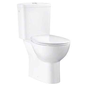 Grohe Bau Rimless Close Coupled Toilet with Soft Close Seat (Side Inlet)  Profile Large Image