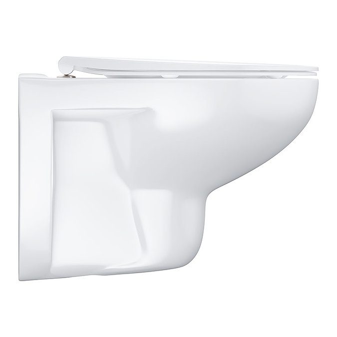 Grohe Bau Rimless Wall Hung Toilet with Slim Soft Close Seat - 39899000  Standard Large Image