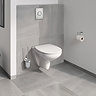 Grohe Bau Rimless Wall Hung Toilet with Slim Soft Close Seat - 39899000  additional Large Image